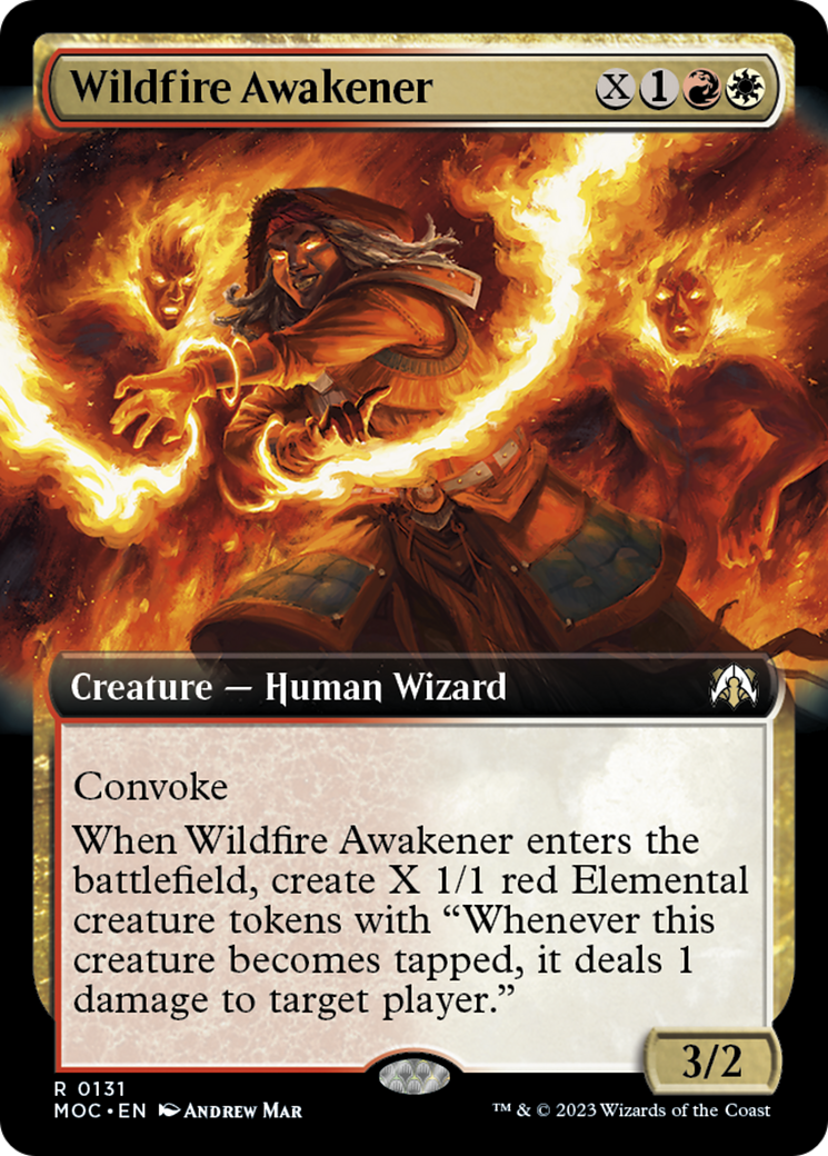 Wildfire Awakener (Extended Art) [March of the Machine Commander] | Gaming Infinity