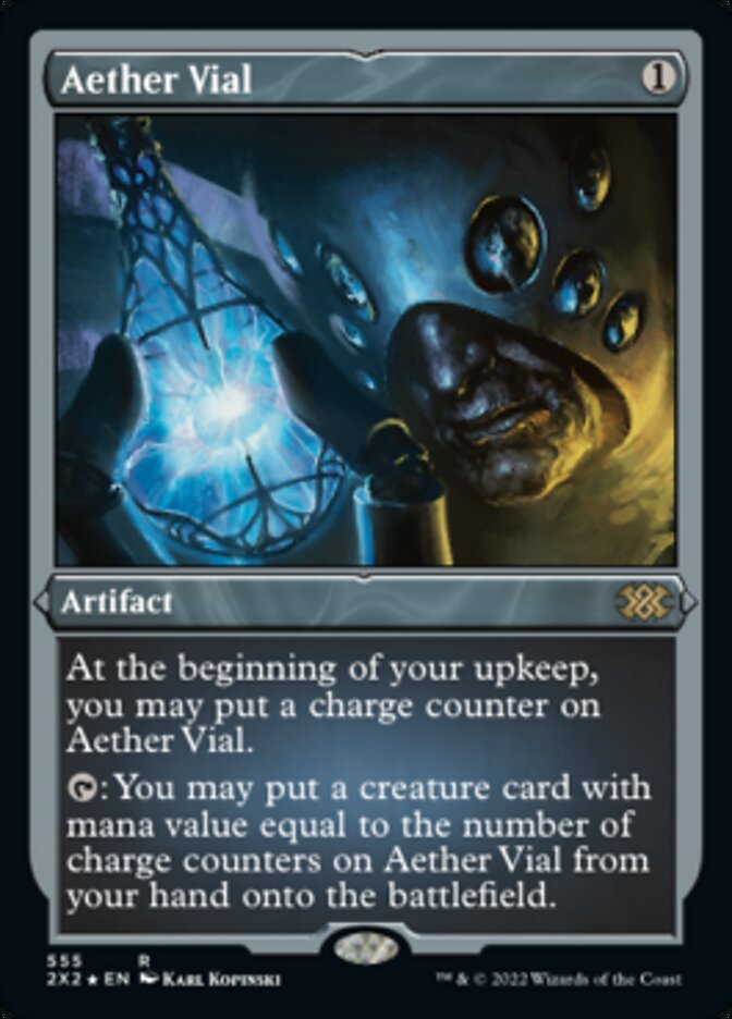 Aether Vial (Foil Etched) [Double Masters 2022] | Gaming Infinity