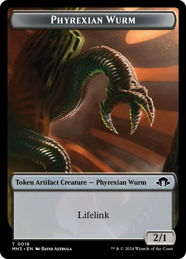 Phyrexian Wurm Token (0018) [Modern Horizons 3 Tokens] | Gaming Infinity