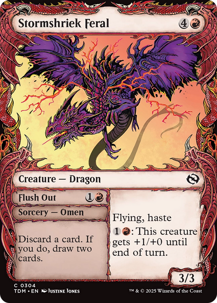 Stormshriek Feral (Showcase) [Tarkir: Dragonstorm] | Gaming Infinity