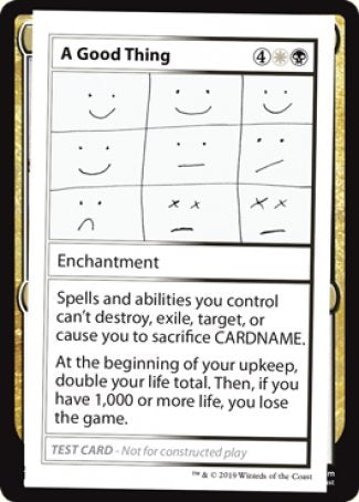 A Good Thing (2021 Edition) [Mystery Booster Playtest Cards] | Gaming Infinity