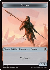 Golem (0015) // Thopter (0009) Double-Sided Token [Aetherdrift Tokens] | Gaming Infinity