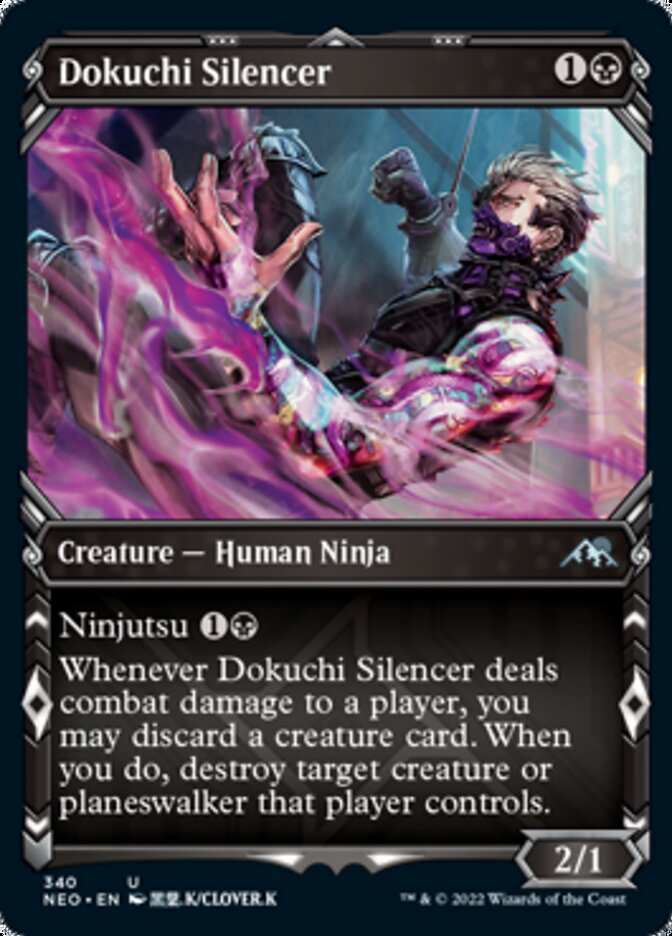 Dokuchi Silencer (Showcase Ninja) [Kamigawa: Neon Dynasty] | Gaming Infinity