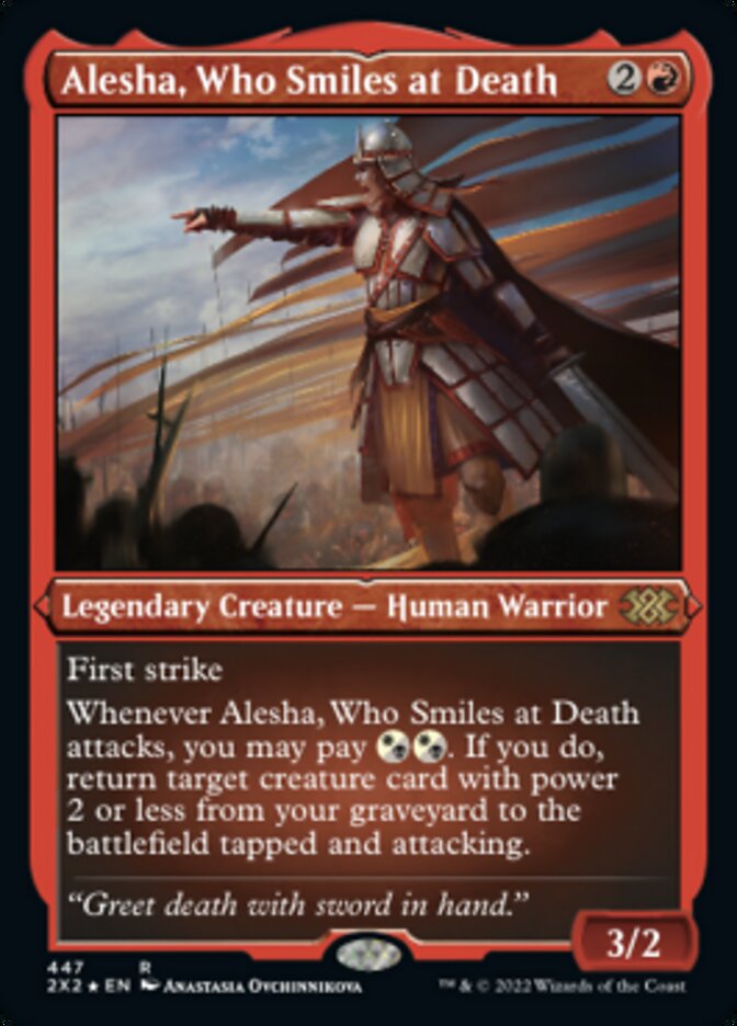 Alesha, Who Smiles at Death (Foil Etched) [Double Masters 2022] | Gaming Infinity