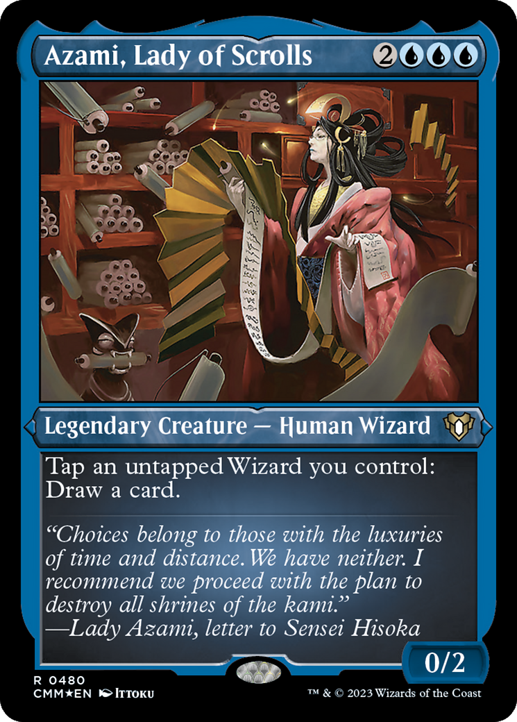 Azami, Lady of Scrolls (Foil Etched) [Commander Masters] | Gaming Infinity