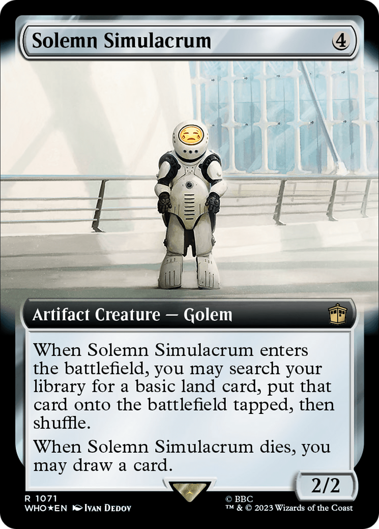 Solemn Simulacrum (Extended Art) (Surge Foil) [Doctor Who] | Gaming Infinity