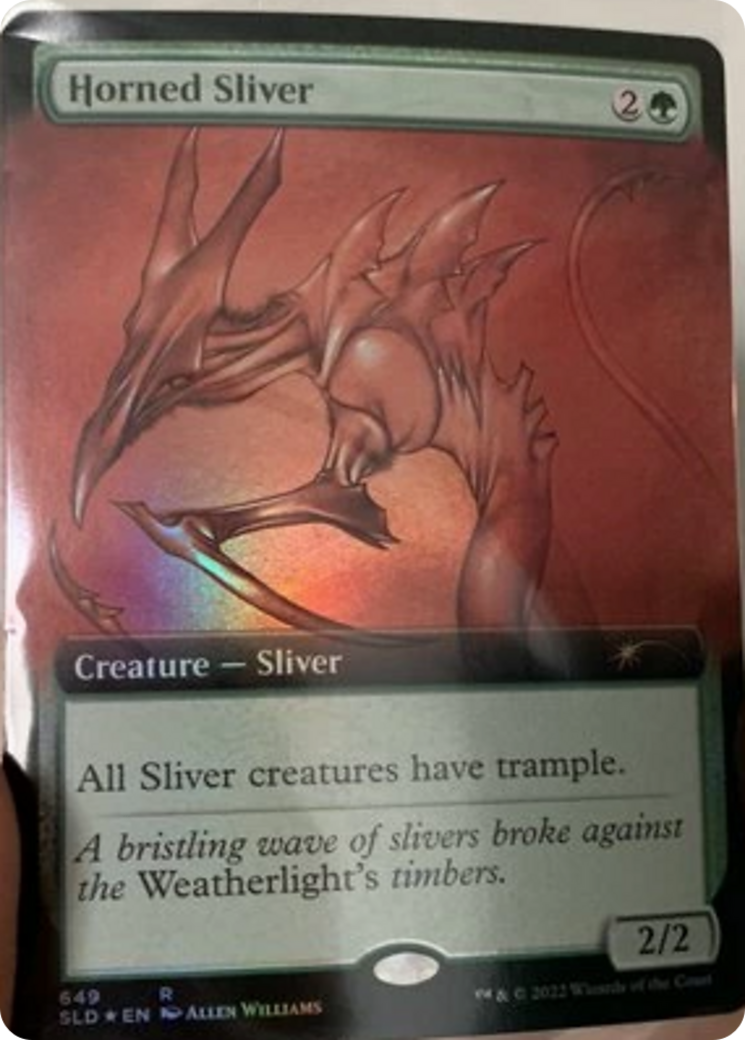 Horned Sliver (Extended Art) [Secret Lair Drop Promos] | Gaming Infinity