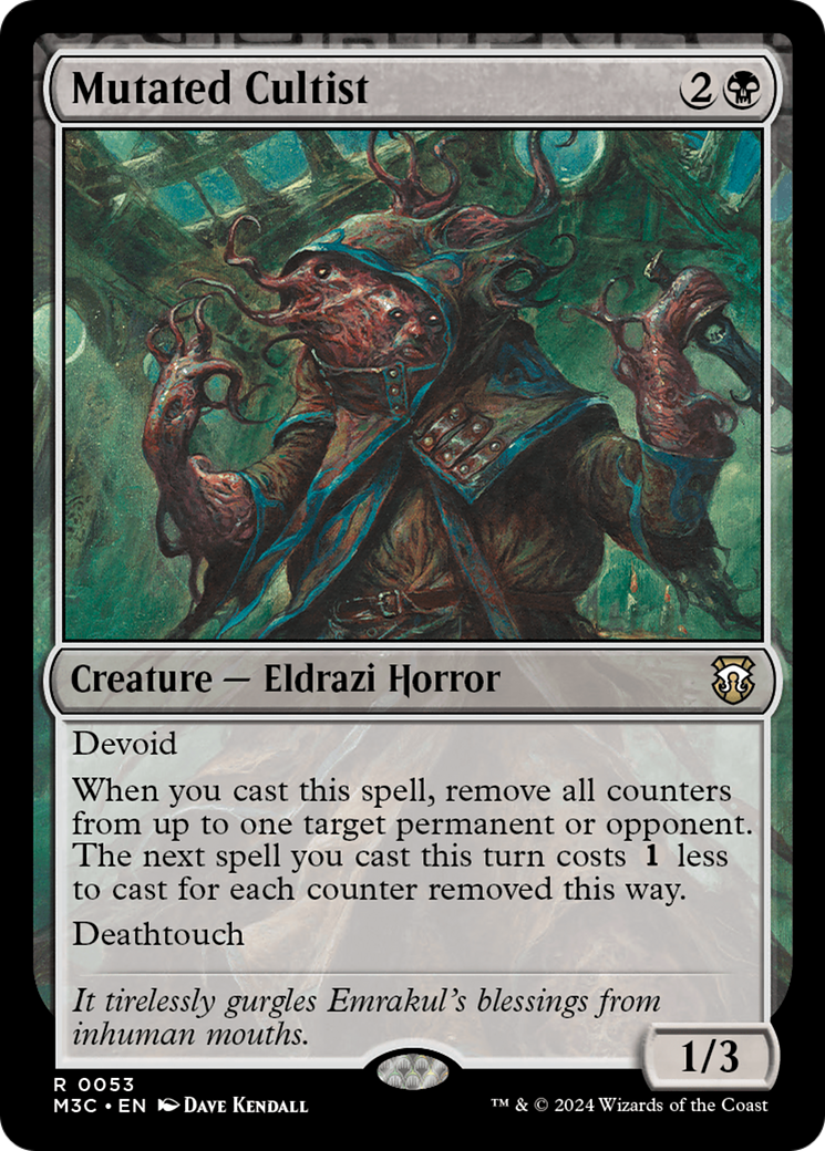 Mutated Cultist (Ripple Foil) [Modern Horizons 3 Commander] | Gaming Infinity