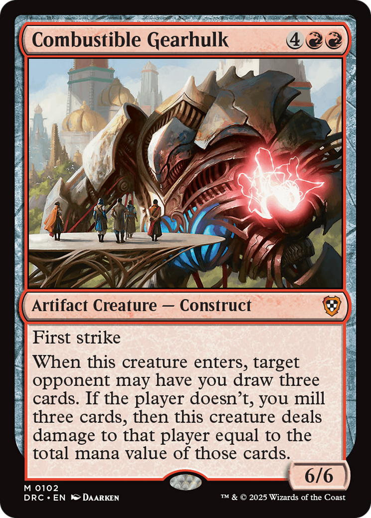 Combustible Gearhulk [Aetherdrift Commander] | Gaming Infinity