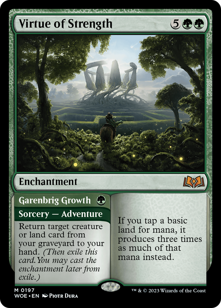 Virtue of Strength // Garenbrig Growth [Wilds of Eldraine] | Gaming Infinity