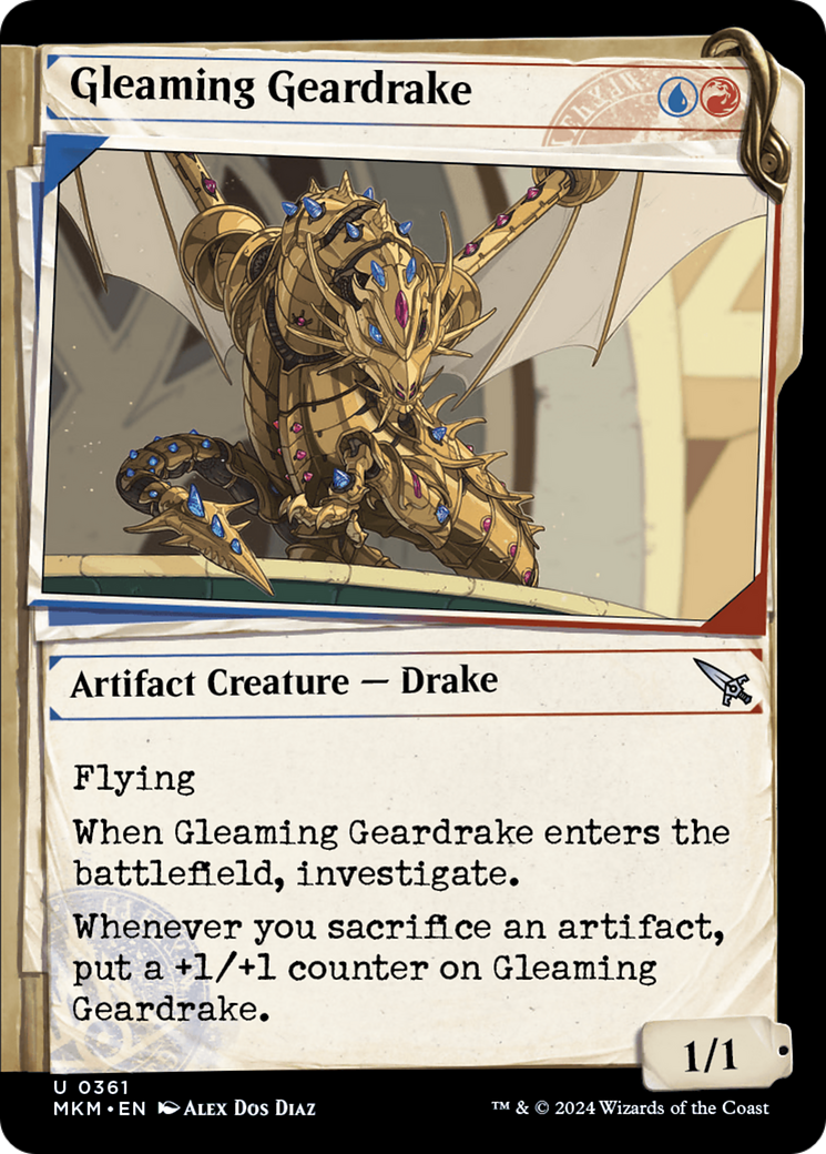 Gleaming Geardrake (Showcase) [Murders at Karlov Manor] | Gaming Infinity