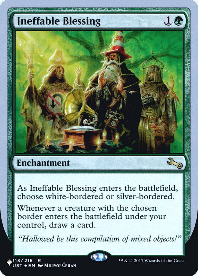 Ineffable Blessing (Bordered) (Unfinity Foil Edition) [The List] | Gaming Infinity