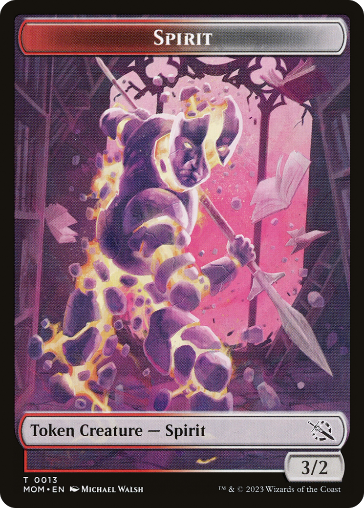 Monk // Spirit (13) Double-Sided Token [March of the Machine Tokens] | Gaming Infinity