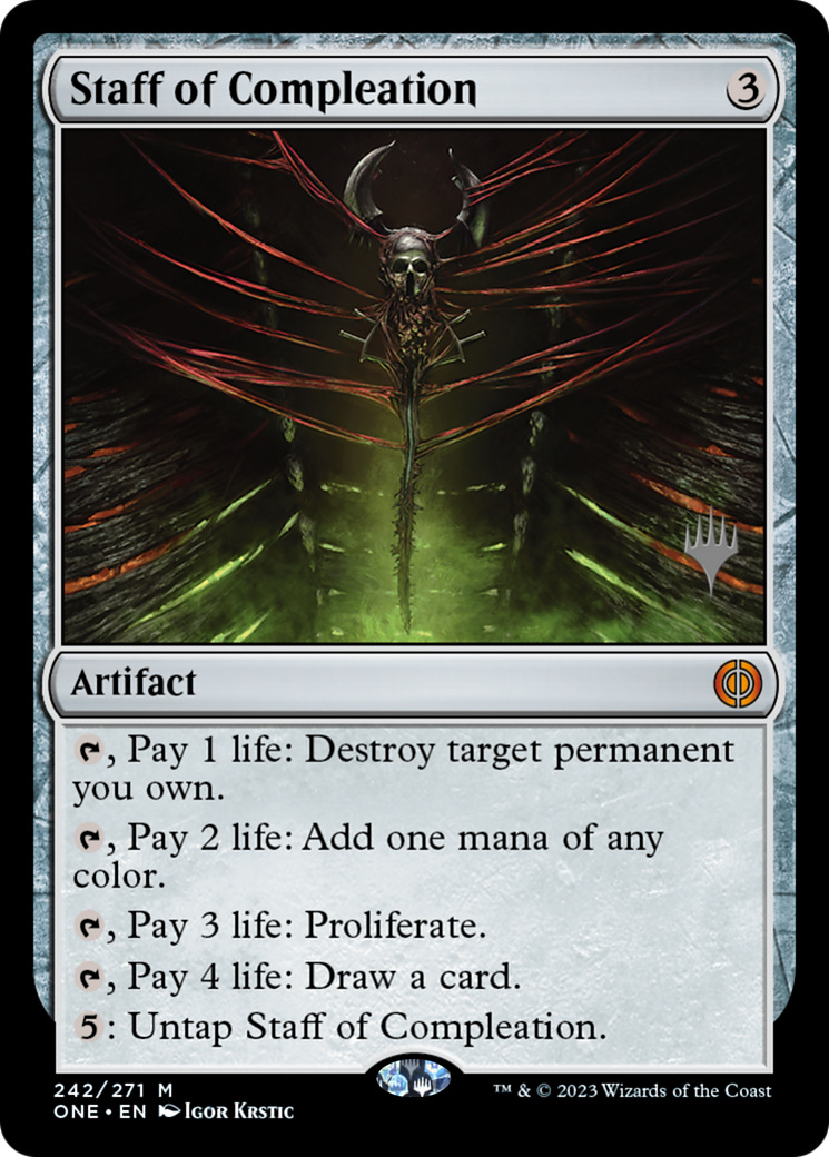 Staff of Compleation (Promo Pack) [Phyrexia: All Will Be One Promos] | Gaming Infinity