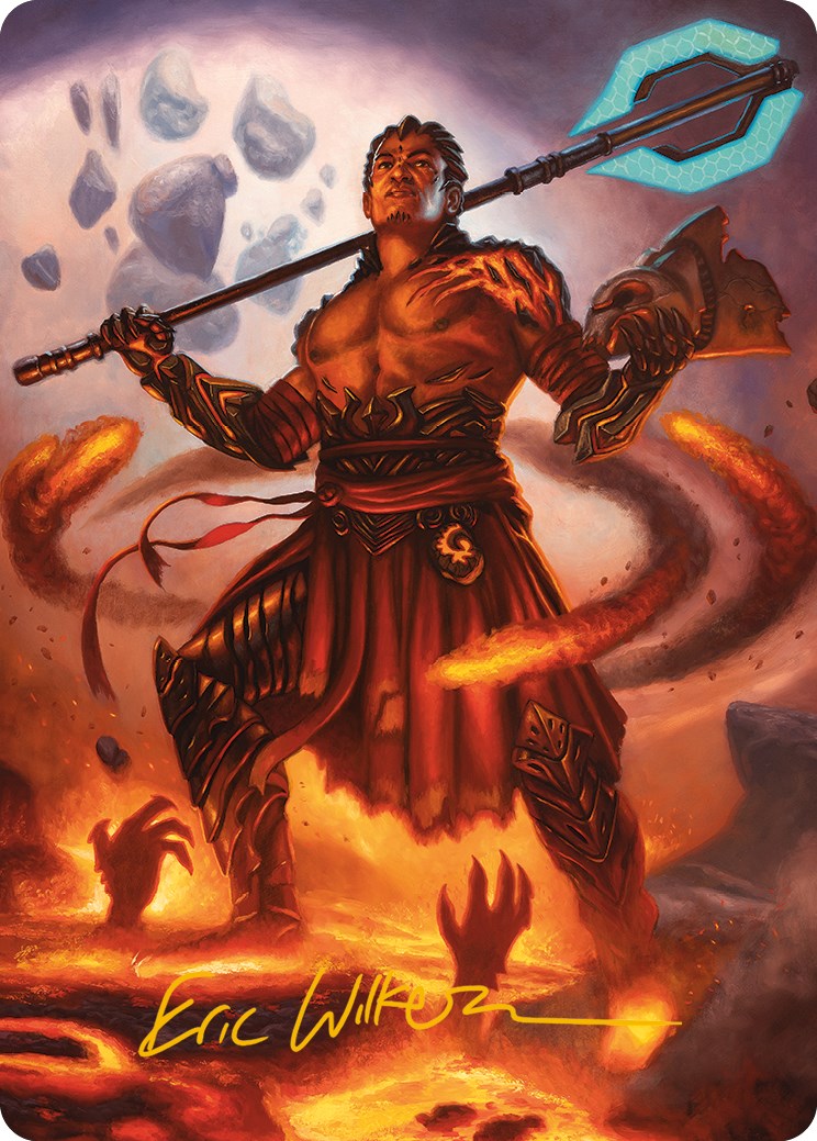 Koth, Fire of Resistance Art Card (Gold-Stamped Signature) [Phyrexia: All Will Be One Art Series] | Gaming Infinity