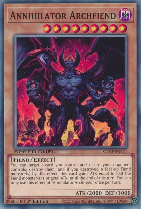 Annihilator Archfiend [SGX3-ENE11] Common | Gaming Infinity