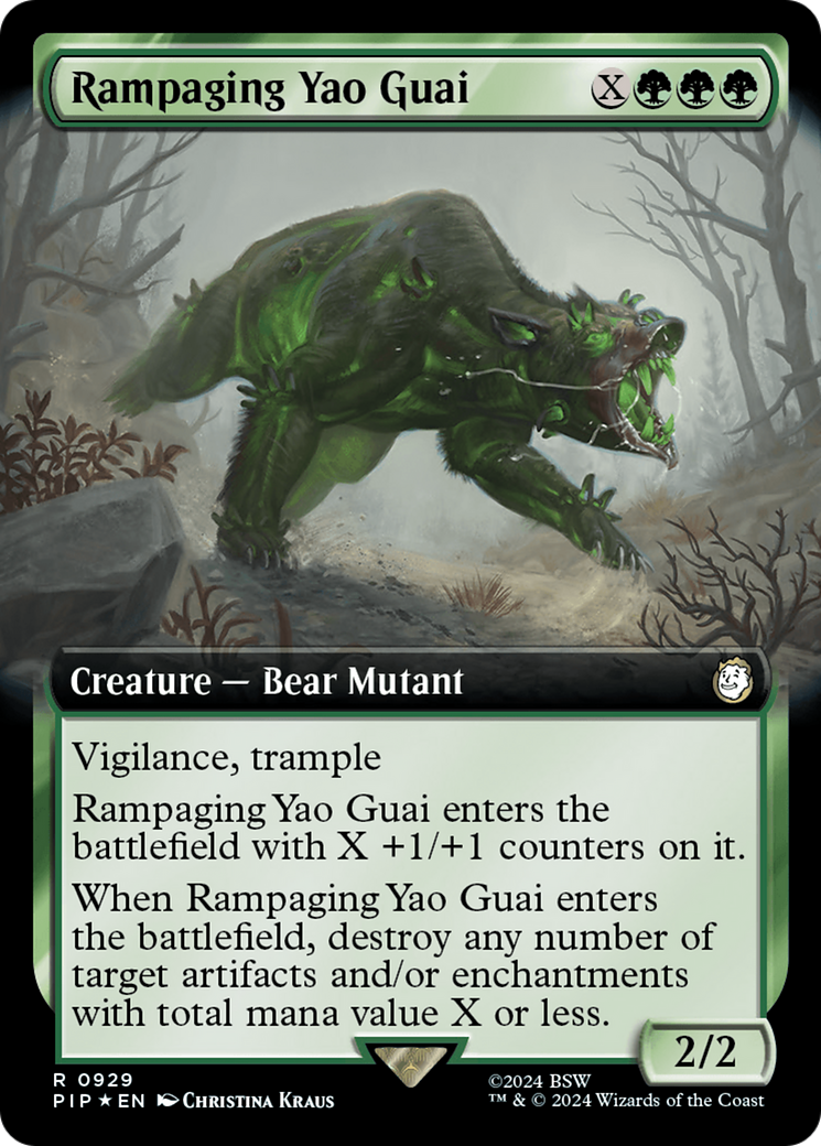 Rampaging Yao Guai (Extended Art) (Surge Foil) [Fallout] | Gaming Infinity