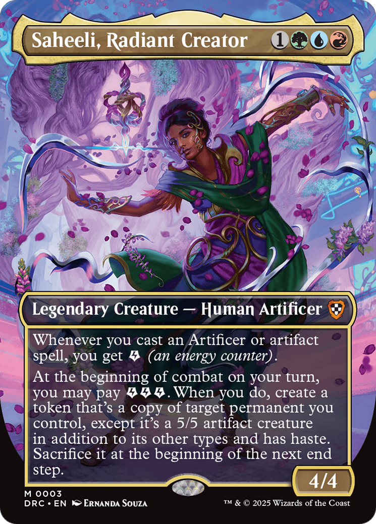 Saheeli, Radiant Creator (Borderless) [Aetherdrift Commander] | Gaming Infinity