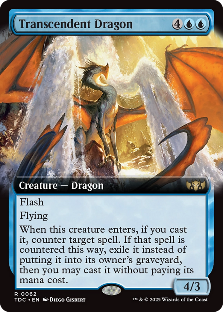 Transcendent Dragon (Extended Art) [Tarkir: Dragonstorm Commander] | Gaming Infinity