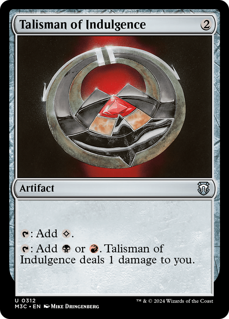 Talisman of Indulgence [Modern Horizons 3 Commander] | Gaming Infinity