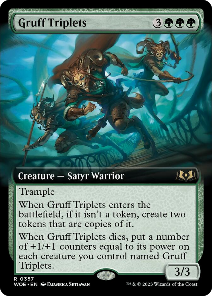 Gruff Triplets (Extended Art) [Wilds of Eldraine] | Gaming Infinity