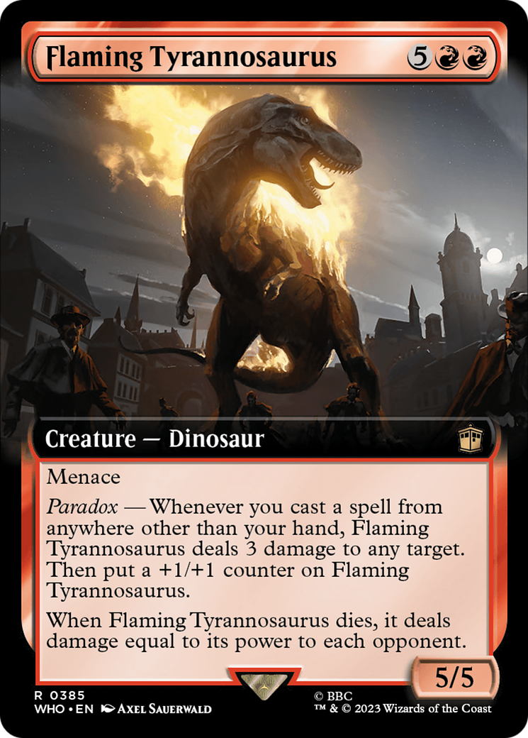 Flaming Tyrannosaurus (Extended Art) [Doctor Who] | Gaming Infinity