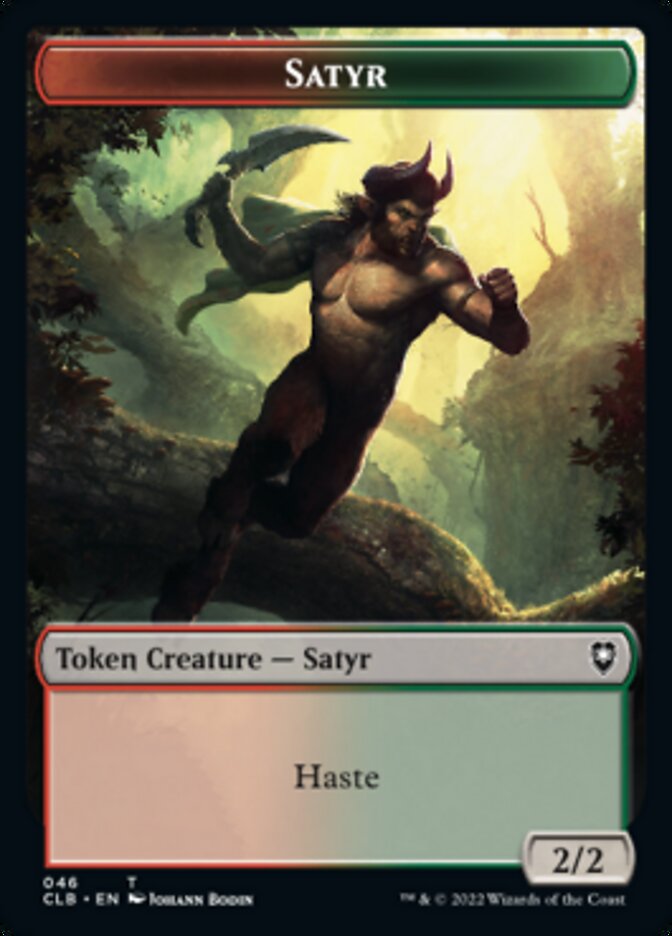 Satyr // Beast Double-Sided Token [Commander Legends: Battle for Baldur's Gate Tokens] | Gaming Infinity