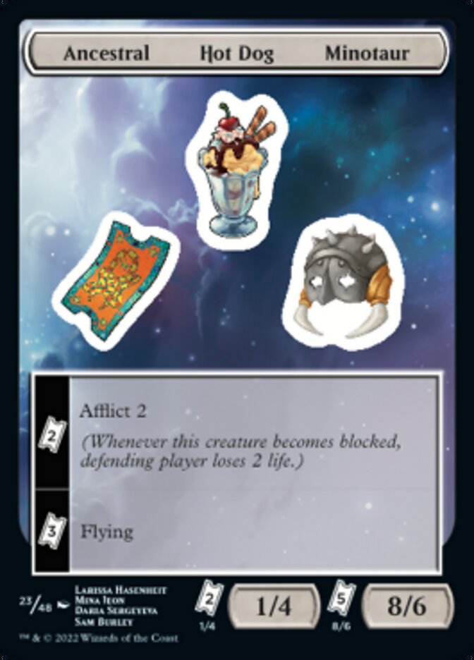 Ancestral Hot Dog Minotaur [Unfinity Stickers] | Gaming Infinity
