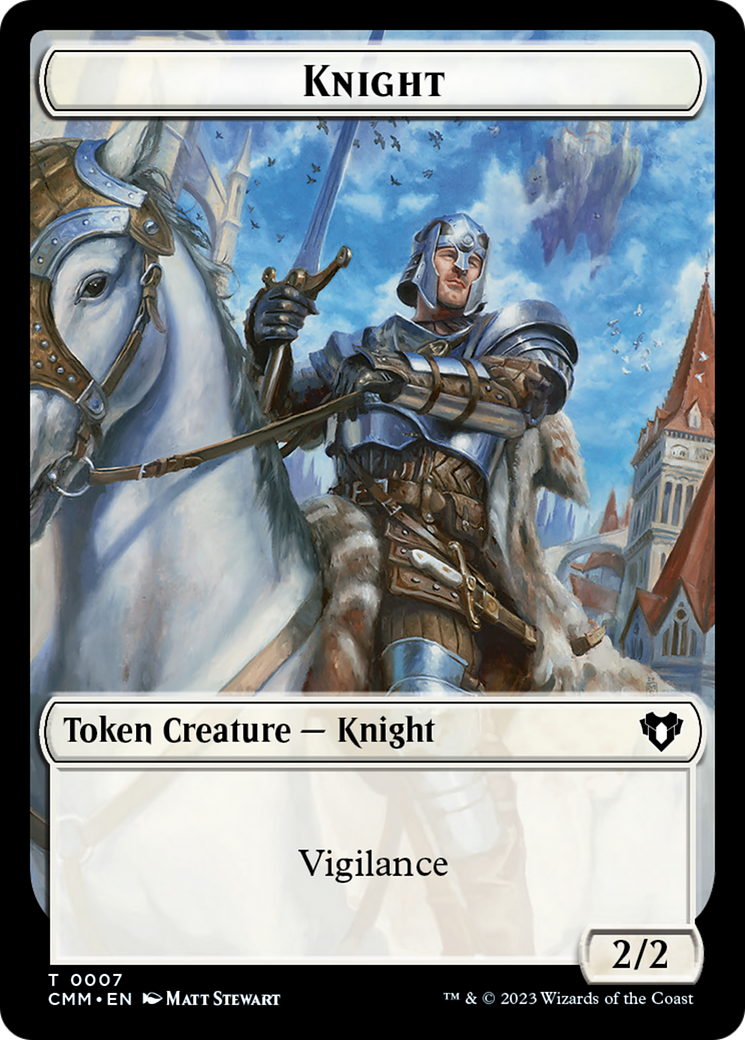 Human Soldier // Knight Double-Sided Token [Commander Masters Tokens] | Gaming Infinity