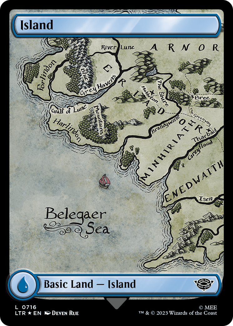 Island (0716) (Surge Foil) [The Lord of the Rings: Tales of Middle-Earth] | Gaming Infinity