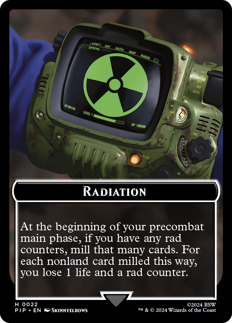 Radiation // Alien Double-Sided Token [Fallout Tokens] | Gaming Infinity