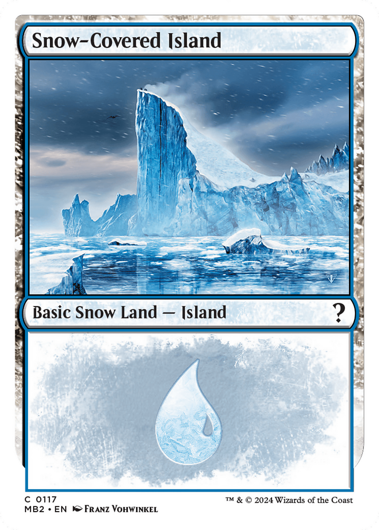 Snow-Covered Island (White Border) [Mystery Booster 2] | Gaming Infinity