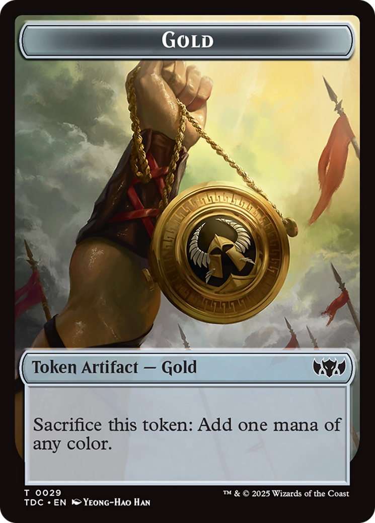 Elemental (0016) // Gold Double-Sided Token [Tarkir: Dragonstorm Commander Tokens] | Gaming Infinity