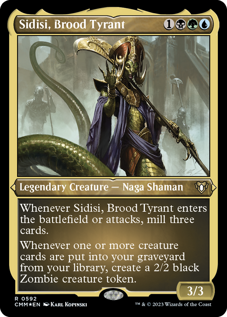 Sidisi, Brood Tyrant (Foil Etched) [Commander Masters] | Gaming Infinity