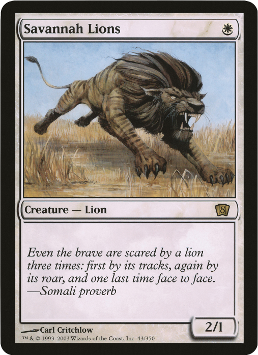 Savannah Lions (Oversized) [Eighth Edition Box Topper] | Gaming Infinity