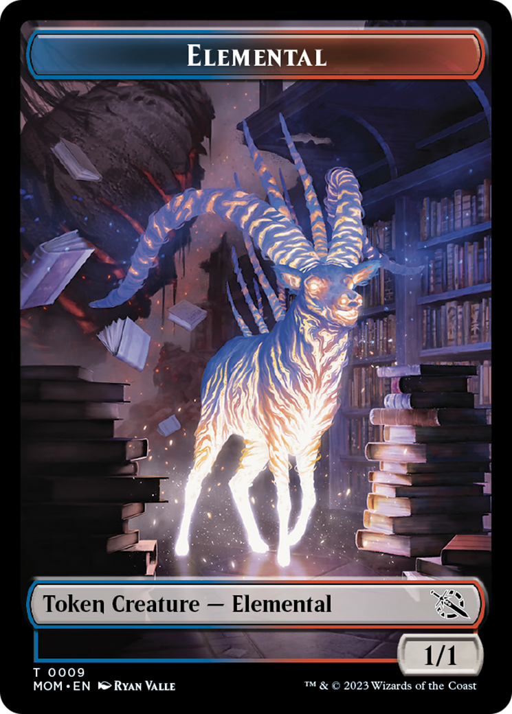 Elemental (9) // Knight Double-Sided Token [March of the Machine Tokens] | Gaming Infinity