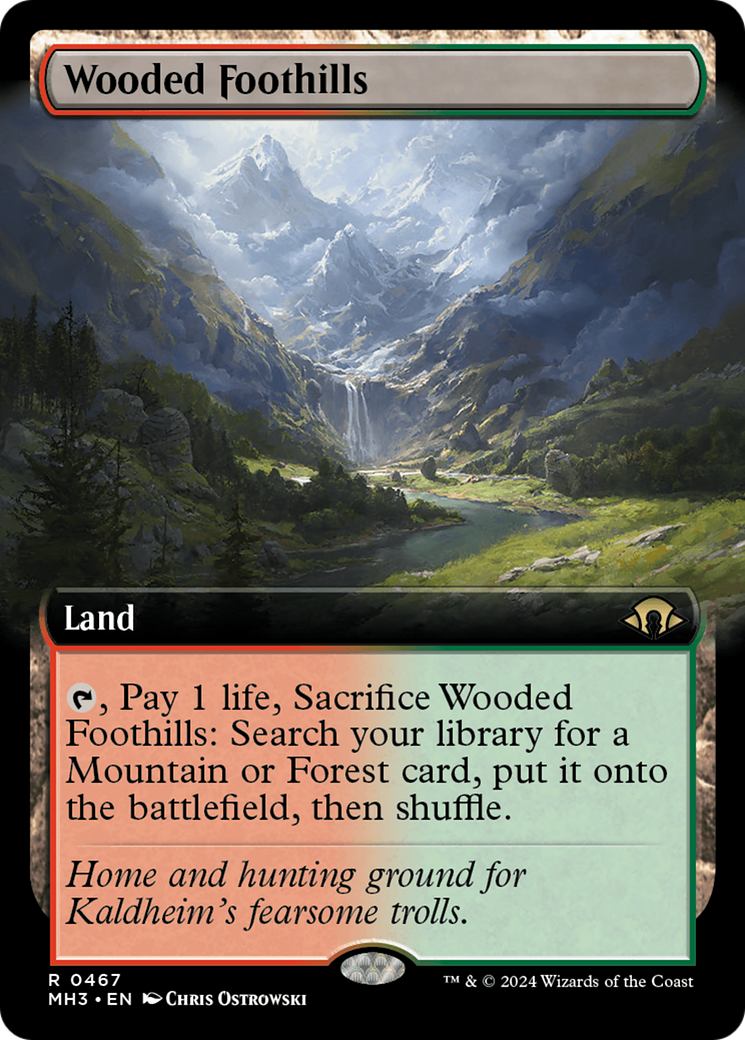 Wooded Foothills (Extended Art) [Modern Horizons 3] | Gaming Infinity