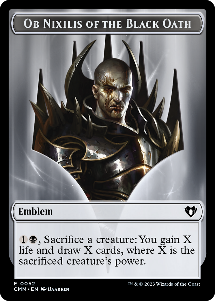 Ob Nixilis of the Black Oath Emblem [Commander Masters Tokens] | Gaming Infinity