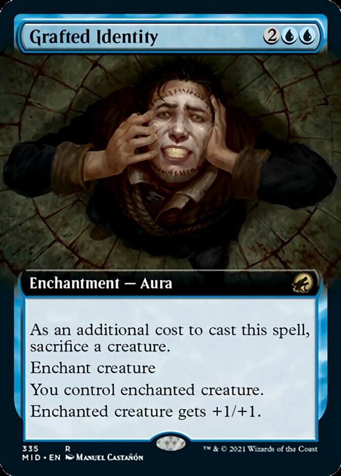 Grafted Identity (Extended Art) [Innistrad: Midnight Hunt] | Gaming Infinity