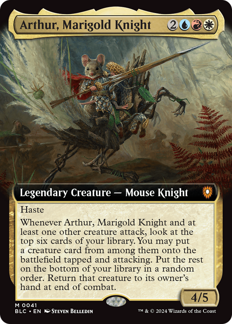 Arthur, Marigold Knight (Extended Art) [Bloomburrow Commander] | Gaming Infinity