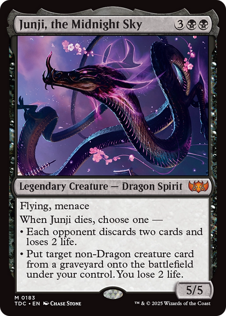 Junji, the Midnight Sky [Tarkir: Dragonstorm Commander] | Gaming Infinity