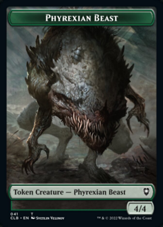 Phyrexian Beast // Wurm Double-Sided Token [Commander Legends: Battle for Baldur's Gate Tokens] | Gaming Infinity