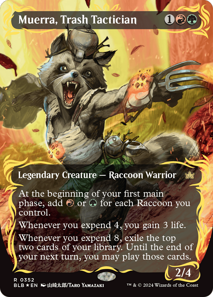 Muerra, Trash Tactician (Borderless) (Raised Foil) [Bloomburrow] | Gaming Infinity