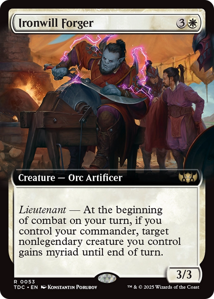 Ironwill Forger (Extended Art) [Tarkir: Dragonstorm Commander] | Gaming Infinity