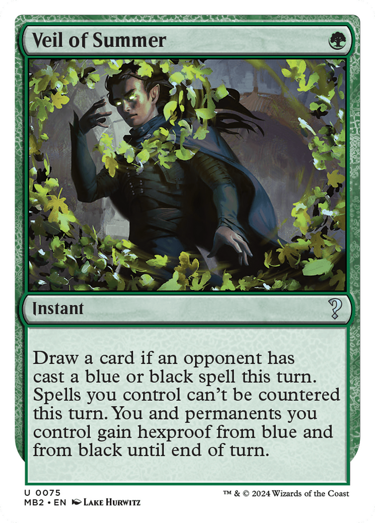 Veil of Summer (White Border) [Mystery Booster 2] | Gaming Infinity
