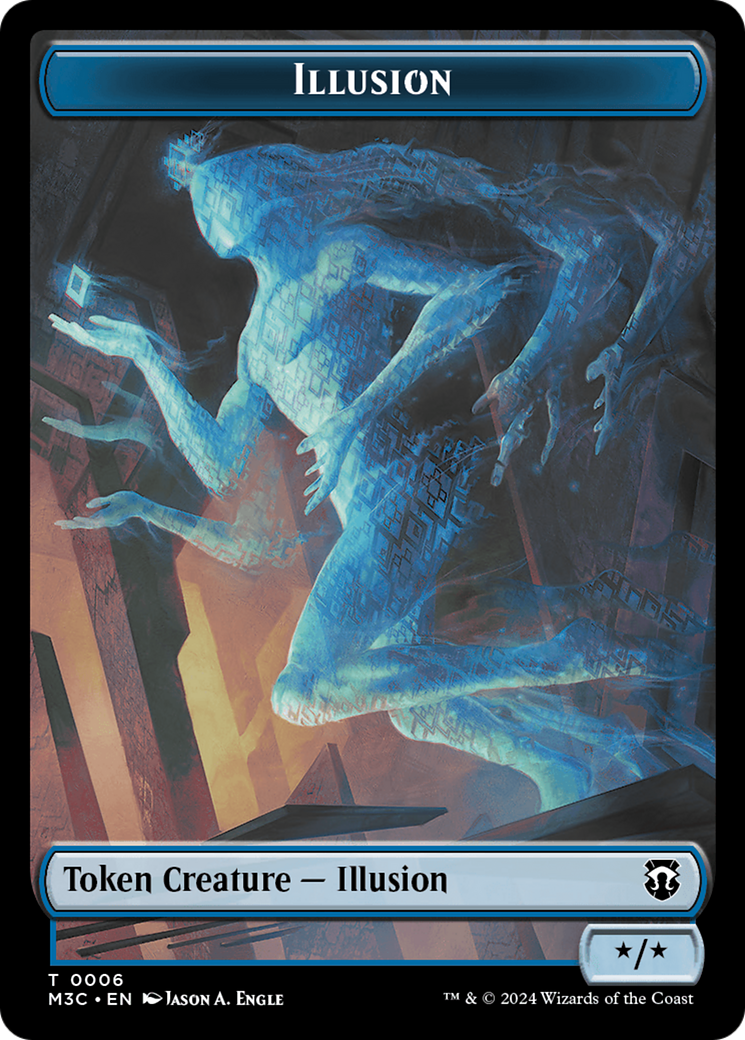 Illusion (Ripple Foil) // Servo Double-Sided Token [Modern Horizons 3 Commander Tokens] | Gaming Infinity