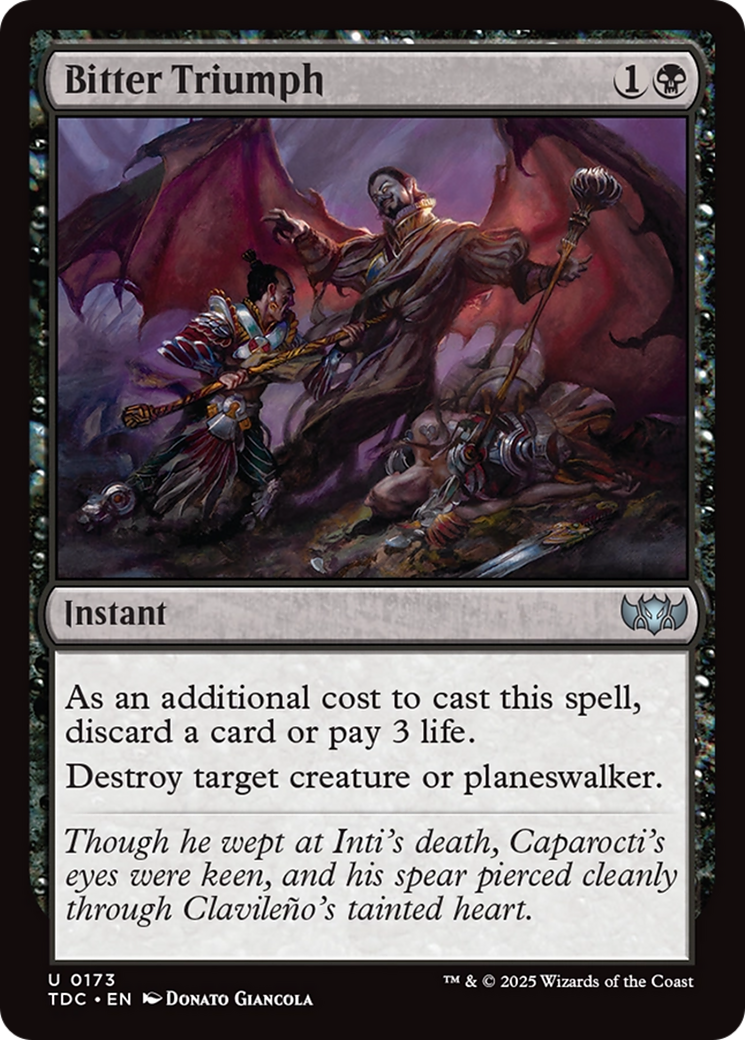 Bitter Triumph [Tarkir: Dragonstorm Commander] | Gaming Infinity