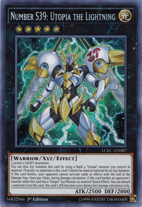 Number S39: Utopia the Lightning [LCKC-EN087] Secret Rare | Gaming Infinity