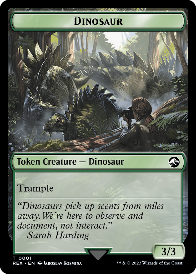 Copy // Dinosaur (0001) Double-Sided Token [The Lost Caverns of Ixalan Tokens] | Gaming Infinity