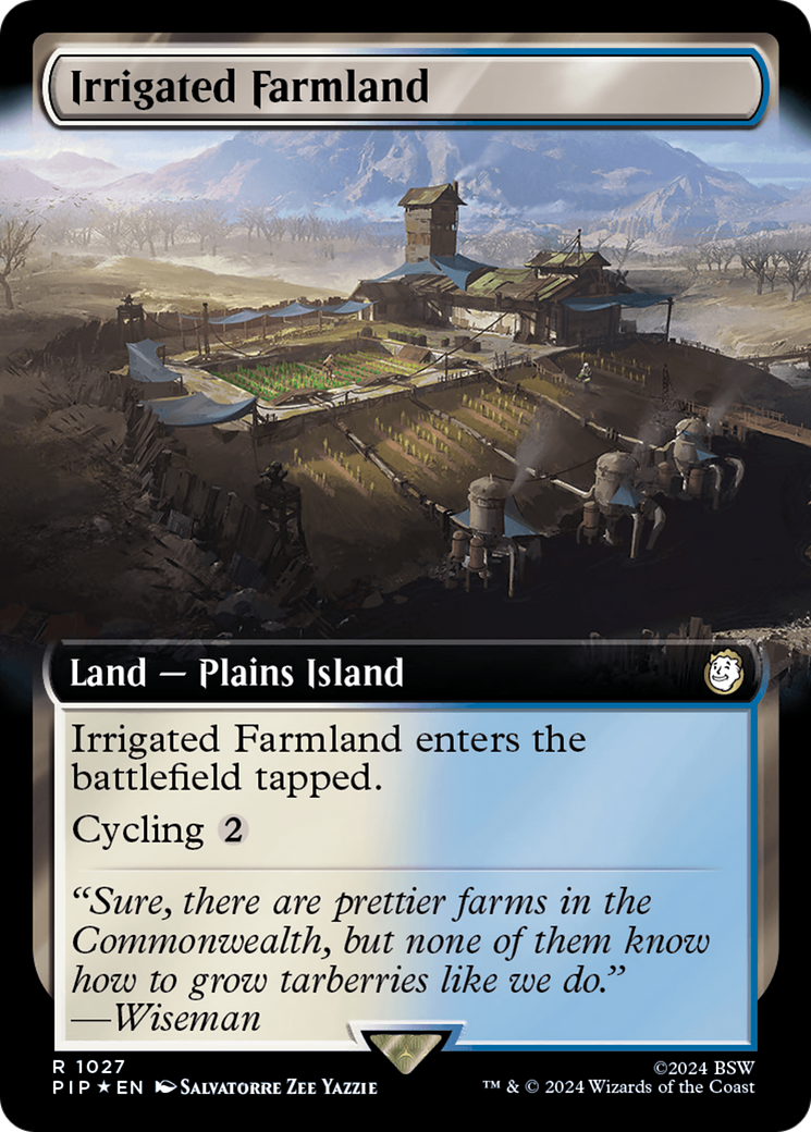 Irrigated Farmland (Extended Art) (Surge Foil) [Fallout] | Gaming Infinity